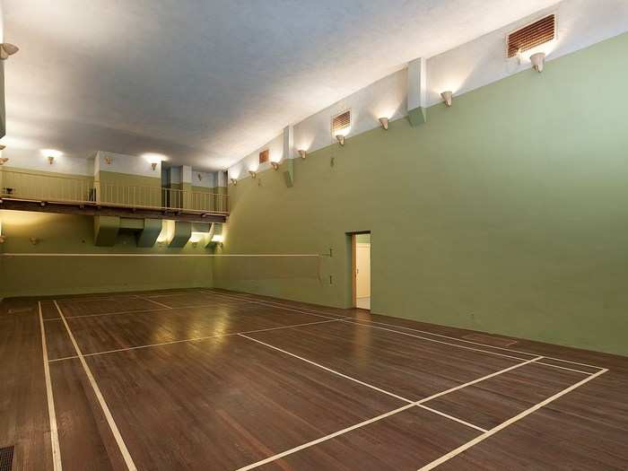 Downstairs is an underground badminton court with its own observation gallery.