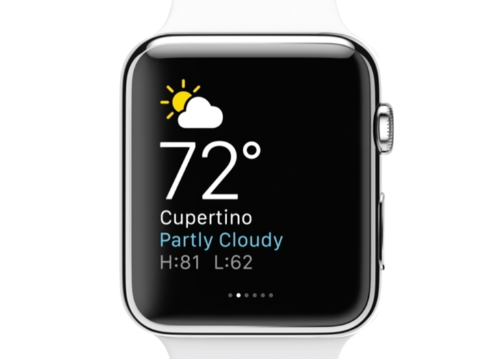 The Apple Watch has customizable information within it, like weather, a calendar, and other widgets.