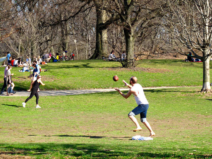 Round up some friends and play a game of touch football in Central or Prospect Park on a lazy Saturday afternoon. You