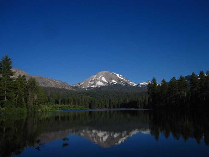 Lassen Peak is the southernmost volcano in the Cascade Volcanic Arc, which stretches down from British Columbia. An explosive eruption in 1915 devastated the surrounding area and rained ash as far as Nevada.