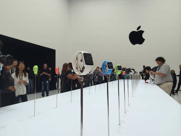 Everyone was crowded around Apple