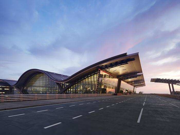 But the modern terminal facility looks even better at sunset.