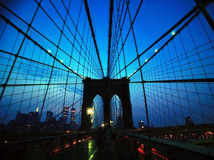 5. The Brooklyn Bridge is one of the oldest suspension bridges in the United States, in addition to being an awesome place to check out views of New York City.