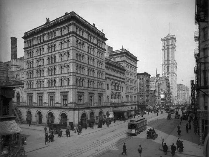 The Old Metropolitan Opera House was built in 1883 near Times Square. It was the first home of the Metropolitan Opera Company, but was demolished in 1967 and performances were moved to Lincoln Center.