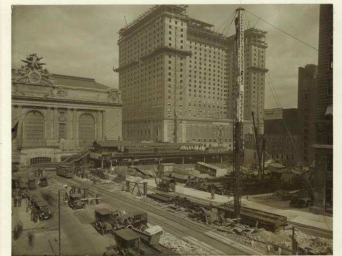 The Commodore Hotel was built in 1919 east of Grand Central Terminal. In 1980 it was completely remodeled, and is now the Grand Hyatt New York.