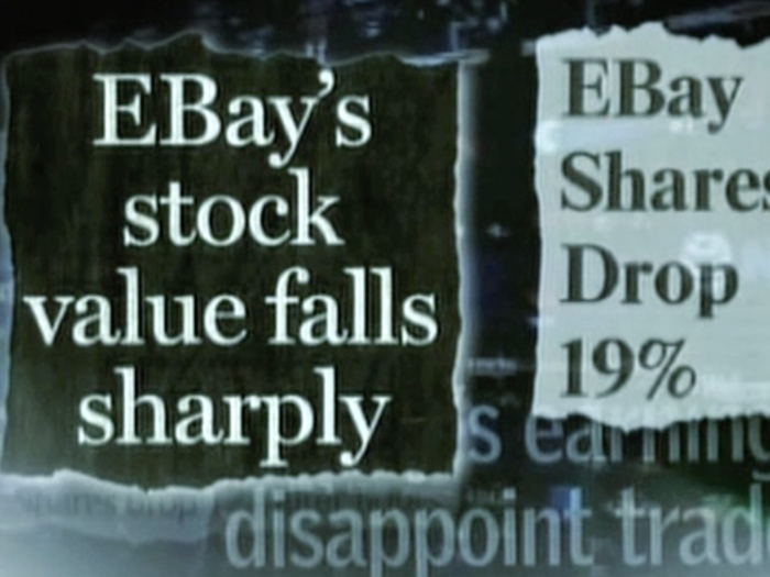 But in the States, investor confidence in eBay started to crumble. Why did it need that huge additional investment?