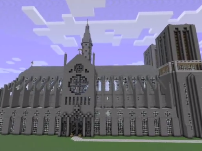 It took this player two weeks to build the beautiful Notre Dame Cathedral. He says that he didn