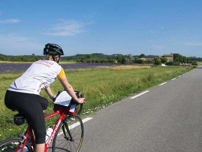 Bike past the fragrant lavender fields in Provence.