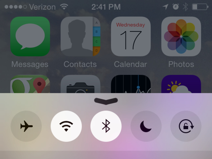 The Control Center also looks slightly different. The coloring is slightly changed, and it looks a bit cleaner.