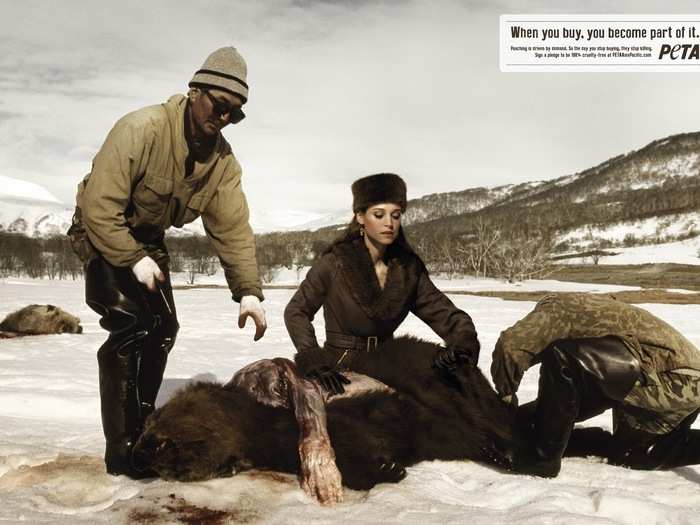 This gruesome ad shows where fur comes from. 
