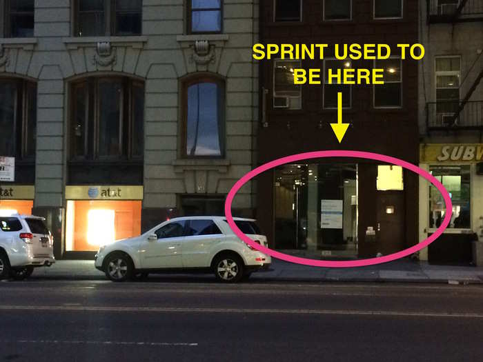 And then there was Sprint — or rather, the lack of Sprint. For years, Sprint held a location immediately next to AT&T, but only a few people would ever line up in front of their store on iPhone launch day. This year, that store was completely closed.