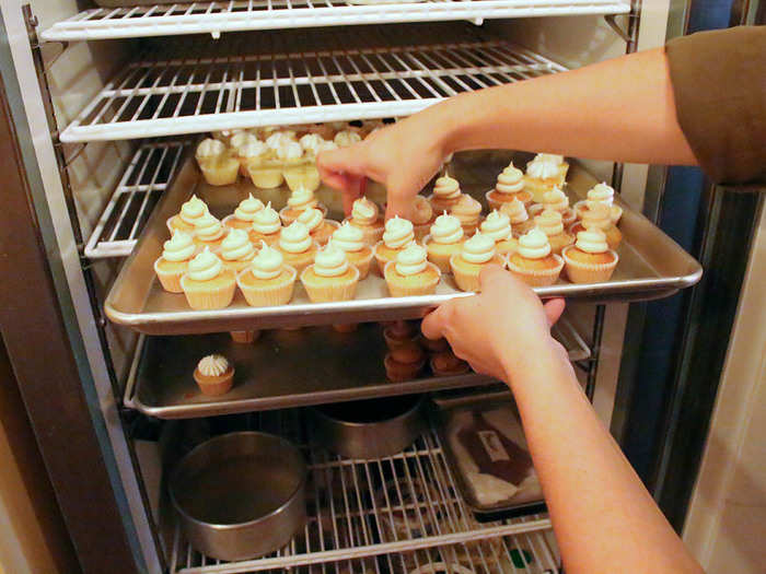 Then into the fridge they go, before being snatched up by a hungry customer or driven off for delivery.