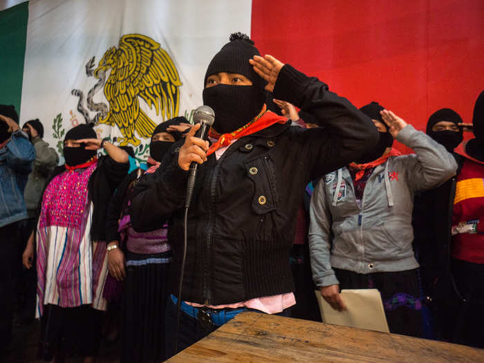 After a series of drawn-out and failed peace talks with the Mexican government in 1996, the group decided to become completely autonomous, forming the "Councils of Good Government," which organize the various autonomous municipalities. The revolving group changes every two weeks and duties are carried out by anyone within the Zapatista community over the age of 12.