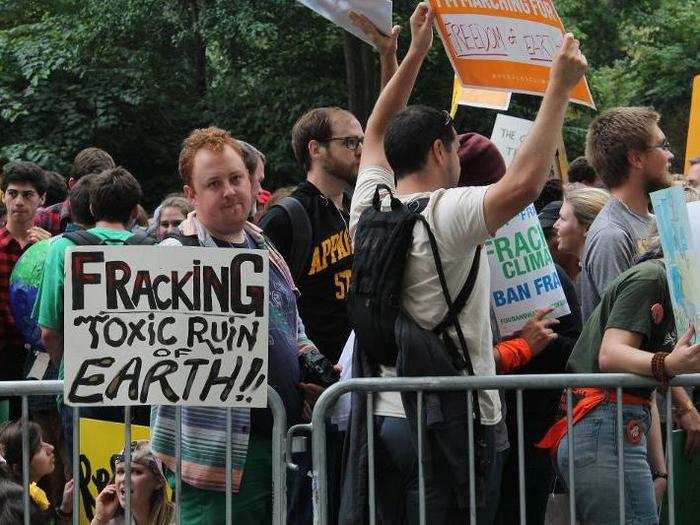 Concern over fracking was a common sentiment.