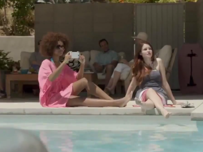 For the new Galaxy S4 ad, Samsung changed scenes and went to a more hip pool side party.