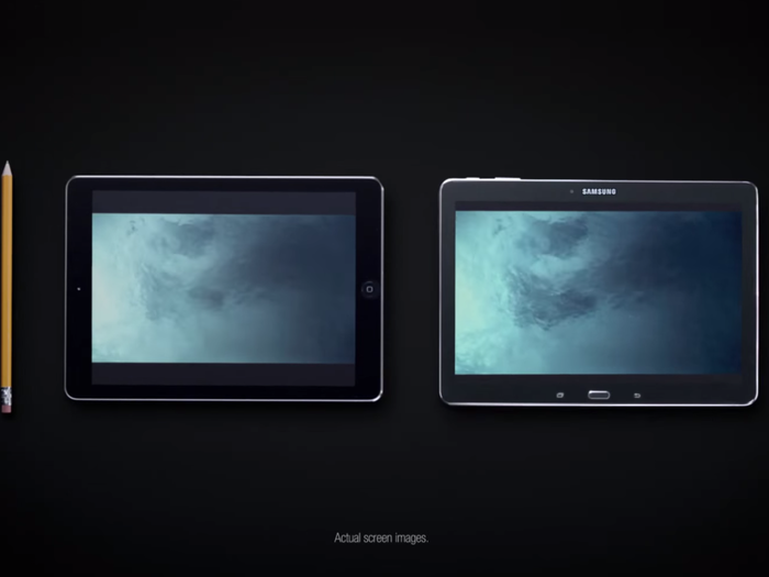 Samsung also parodied Apple’s iPad Air.