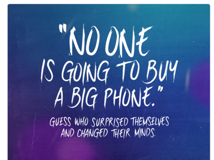 Samsung also made fun of this famous line from Steve Jobs.