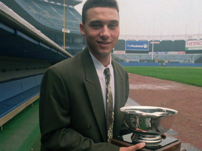 Jeter struggled defensively in the minors, committing 56 errors his first full season and "crying every night" wondering if he made the right decision to leave home. But he eventually got better and was named Minor League Player of the Year in 1994.