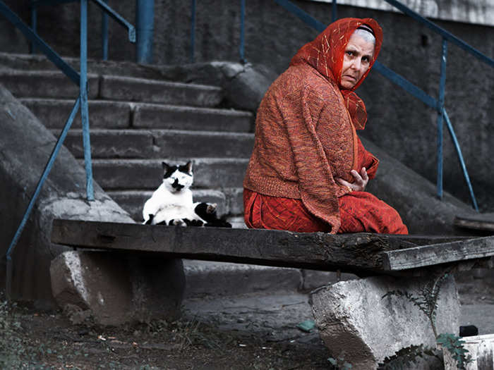 This past spring, Myronenko was in Donbass when people voted on the referendum for self-rule. She says that the majority of those voting in favor of self-rule were the old women (or babushkas) who wanted to bring back the Soviet Union. "Unfortunately, in Donbass, those are the people deciding our fate."