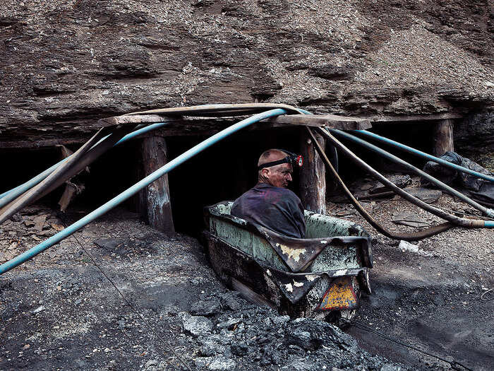 Working conditions in the mines are pretty terrible. Many mine workers spend their days in aluminum tubs working in complete darkness.