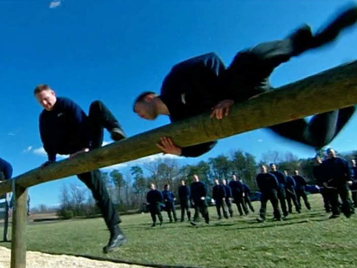 An obstacle course, among other rigorous tests, proves that an agent in training can meet the physical demands of the job.