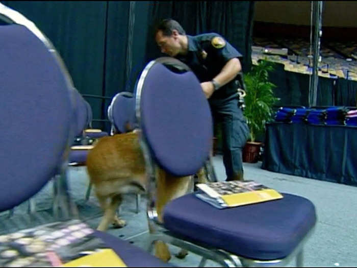 All the plants and seat pads were sniffed by Belgian Malinois, which have extremely sensitive noses.