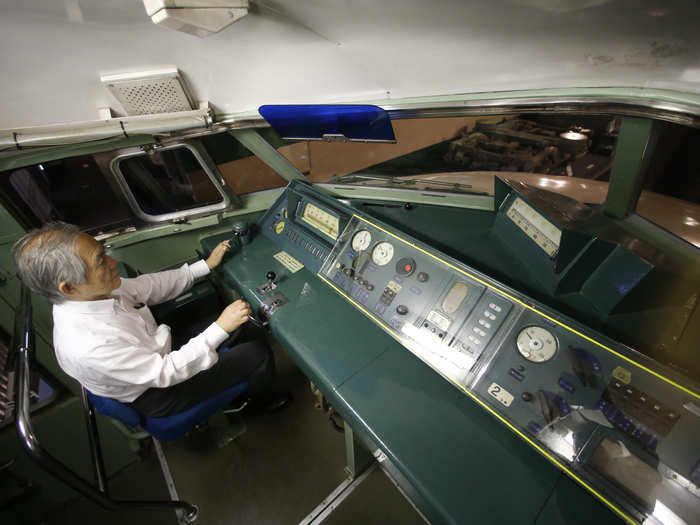 The cockpit of the original bullet train was simple but effective.