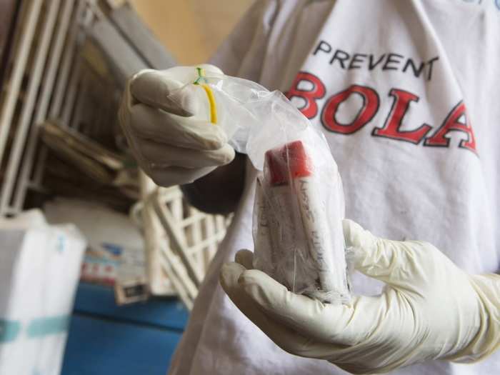 Suspected Ebola patients have blood samples taken and tested for the virus. Testing for Ebola only takes a few hours, but samples often need to be sent to a lab equipped to do this testing. The WHO is working to help local clinics scale up their ability to test onsite.