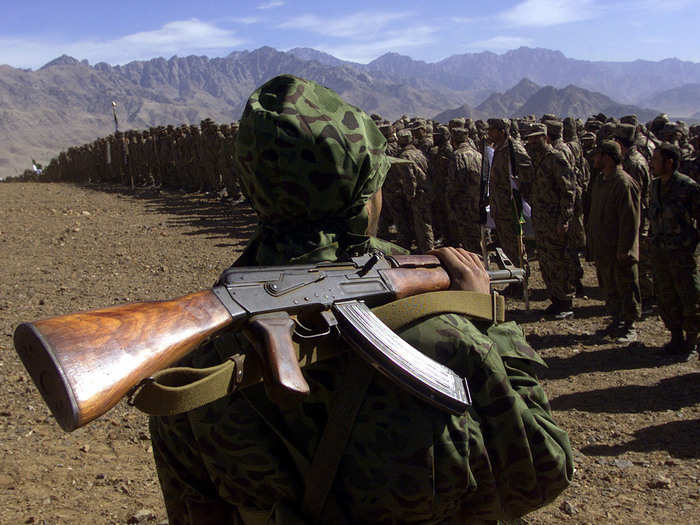 And NATO troops rebuilt and trained the Afghan National Army and also outfitted them with weapons and vehicles.
