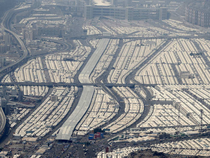 Next, they visit Mina, an area west of Mecca, where they prepare tents and spend the whole day, offering prayers.