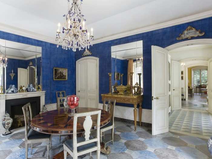 While other rooms are painted in vibrant blues.