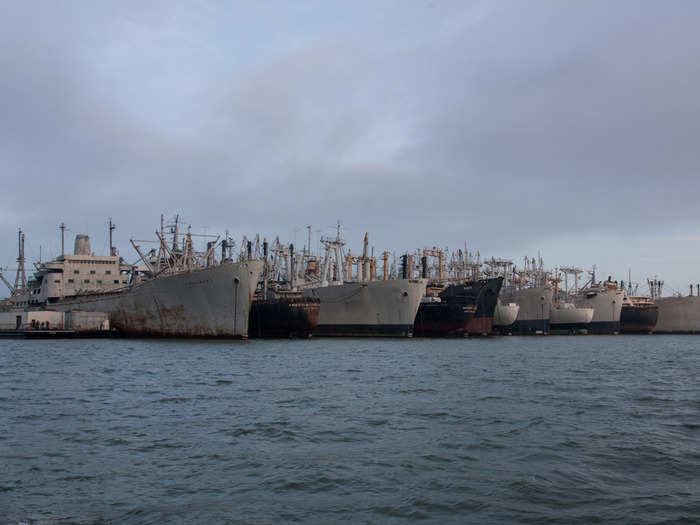 Go Aboard A Fleet Of Military Ghost Ships Decaying Off The Coast Of San ...