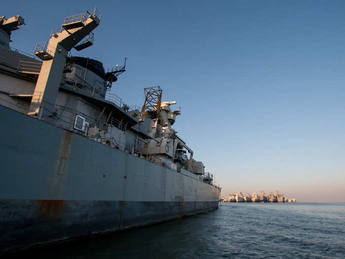 The ships pose an environmental threat, as they have already dropped around 20 tons of barium, copper, lead, and zinc into the bay.