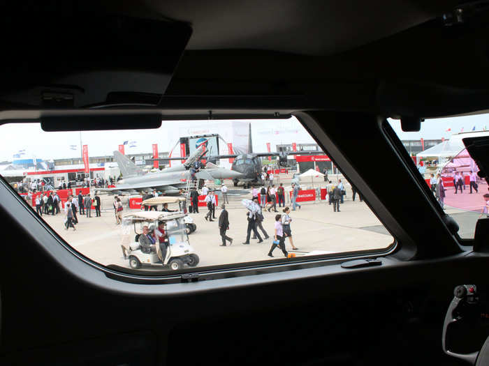 Big windows in the cockpit allow the pilots to see the tips of the plane