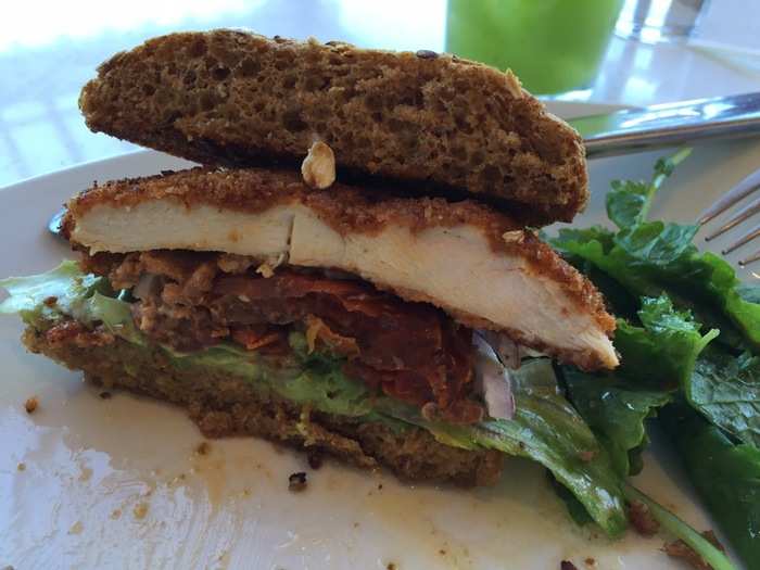 The sandwich was on the smaller side and at first sight I thought I was going to be hungry after this meal," Barell said. But he said it was "delicious" and "had the perfect amount of each ingredient.