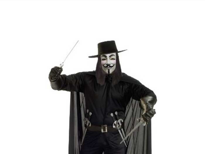 People donned Guy Fawkes masks and all-black ensembles in 2006 in honor of the release of "V for Vendetta."