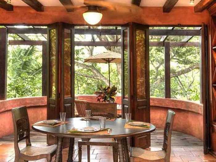 An eat-in kitchen with jungle views highlights the largest dwelling.