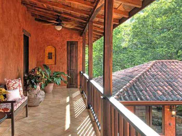 The second floor terrace provides a stunning view of the jungle and the rest of the compound.