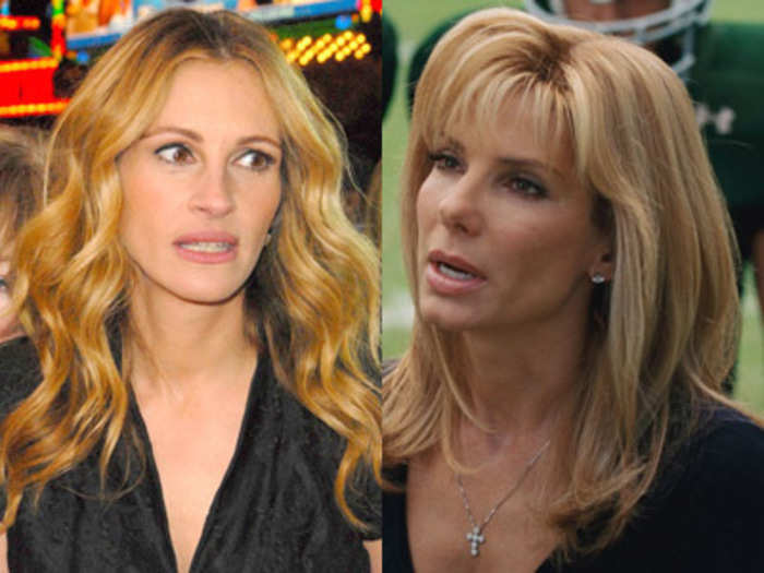 Julia Roberts turned down the roles of Leigh Anne Tuohy in "The Blind Side" and Margaret in "The Proposal."