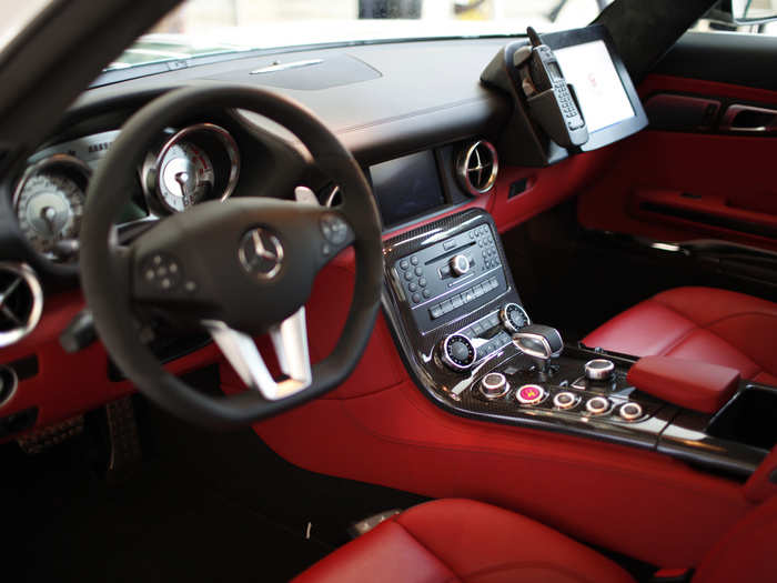 Red leather makes for a nicer interior that what most cops get to enjoy.