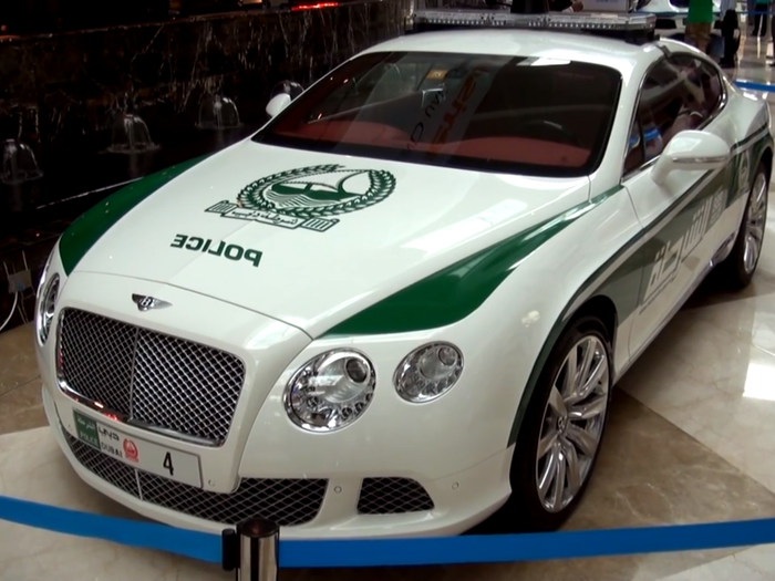 Cops with better luck will get to drive this Bentley Continental GT. The 2013 model costs between $175,000 and $215,000.