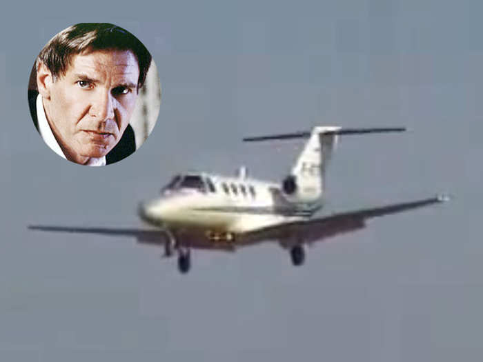 Not surprisingly, Harrison Ford pilots his own jet, a Cessna 525B CJ3 Citation, which carries 6 people and can travel 1,900 nautical miles.