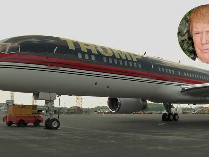 Donald Trump replaced his 1968 727 with a newer 757, which holds 23 and is outfitted with oil paintings, crystal lamps, and gold-plated seatbelt buckles.