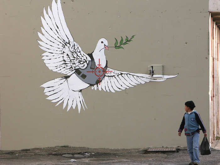 In 2007, Banksy visited Bethlehem during Christmas time to unveil six new works on the walls of the city, in an attempt to bring cheer and boost tourism.