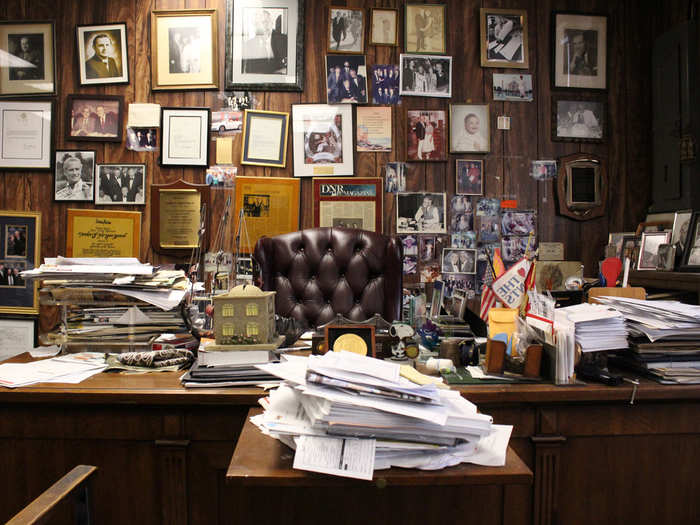 The wood-paneled walls of his office are lined with autographed headshots and letters from his celebrity clients. Mayor Michael Bloomberg sent a personalized R.S.V.P. to Martin