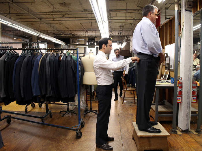 They see it happen everyday in the fitting room, where one client — who recently bought his first Martin Greenfield suit — has returned to stock his closet. “They fit beautifully,” he says, eyeing himself in the mirror. “There’s no place like it.”