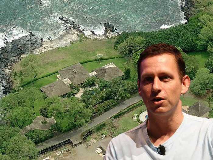 PayPal cofounder and early Facebook investor Peter Thiel bought this 1.7-acre oceanfront property in Maui in 2011. The home is made up of four pavilions that wrap around a courtyard and swimming pool. At a selling price of $27 million, it was reportedly the biggest single-family purchase ever completed on the island.