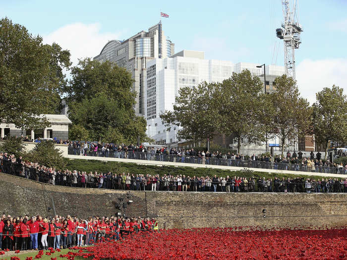 Crowds flocked to catch a glimpse of Her Majesty