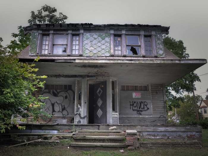 This abandoned East Cleveland, Ohio house where serial Anthony Sowell grew up has been demolished. Before its destruction, however, nearby residents refused to walk on the sidewalk in front of the home because they said ghastly noises emanated from its creepy exterior.