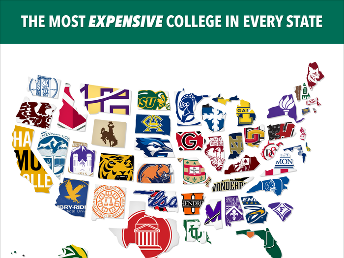 The most expensive colleges for 2014-15, meanwhile, tended to be private. California